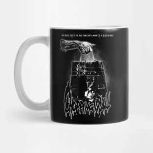 CHOPPING MALL. 1986 Retro Horror. (Black and White) Mug